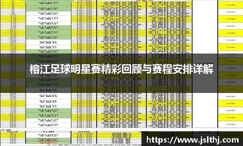 榕江足球明星赛精彩回顾与赛程安排详解